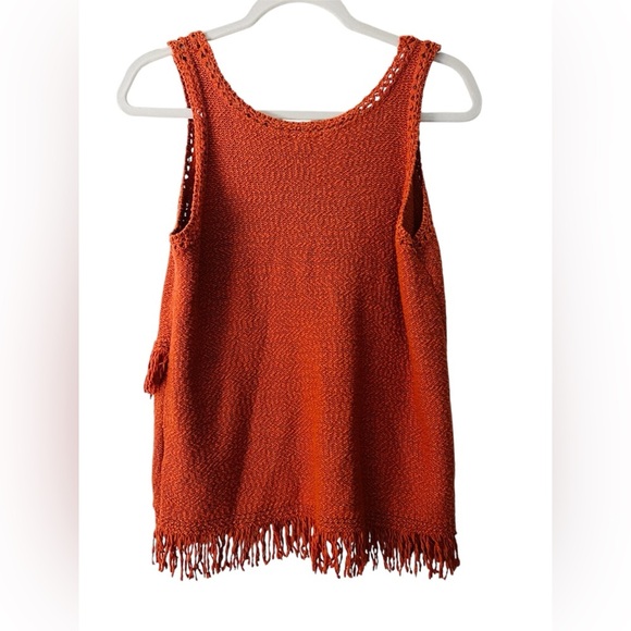 Anthropologie, Akemi + Kin terracotta color fringe sweater size small - Picture 4 of 4